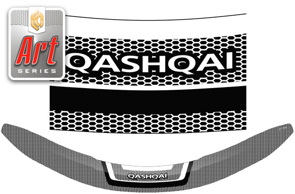 Hood deflector (Art white) Nissan Qashqai 