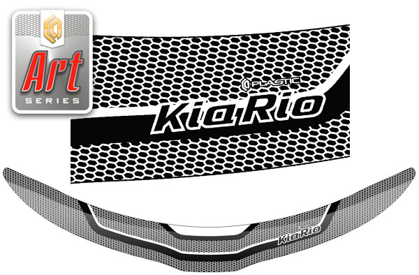 Hood deflector (Art graphite) Kia Rio sedan