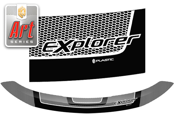 Hood deflector (exclusive) (Art silver) Ford Explorer 