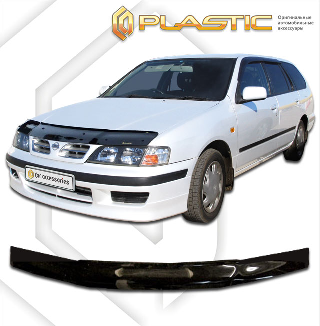 Hood deflector (Chrome series (Silver)) Nissan Primera sedan