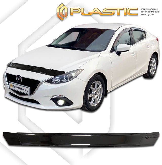 Hood deflector (Classic black) Mazda Axela III поколение, sedan