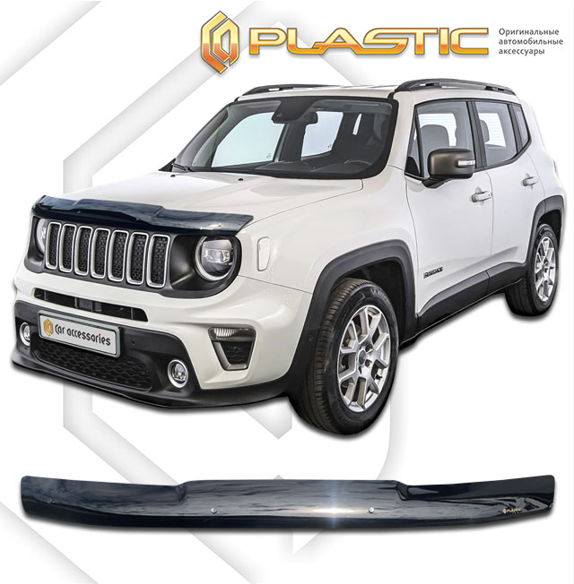 Hood deflector (Classic black) Jeep Renegade I поколение, джип/suv 5 дв.