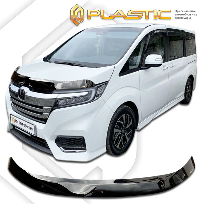 Hood deflector (Classic black) Honda Stepwgn Spada V поколение, I рестайлинг, минивэн, рынок Японии