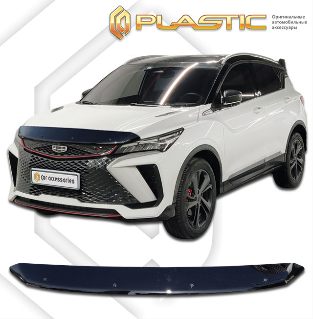 Hood deflector (Classic black) Geely Coolray I поколение рестайлинг, джип/suv 5 дв., рынок России