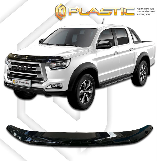 Hood deflector (Classic black) JAC T8 I поколение, пикап, рынок России