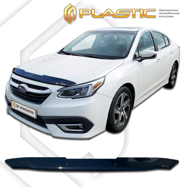 Hood deflector (Classic black) Subaru Legacy VII поколение, sedan