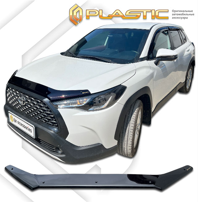 Hood deflector (Classic black) Toyota Corolla Cross I поколение, джип/suv 5 дв. 
