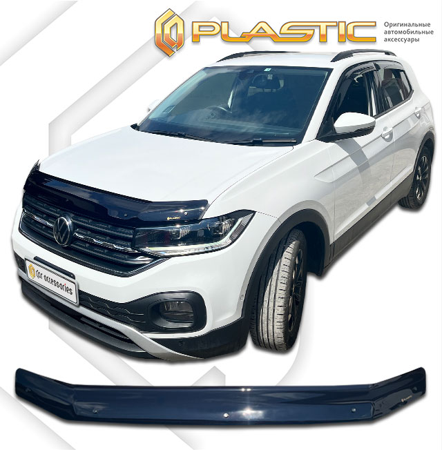 Hood deflector (Classic black) Volkswagen T-Cross I поколение, I поколение рест., джип/suv 5 дв.