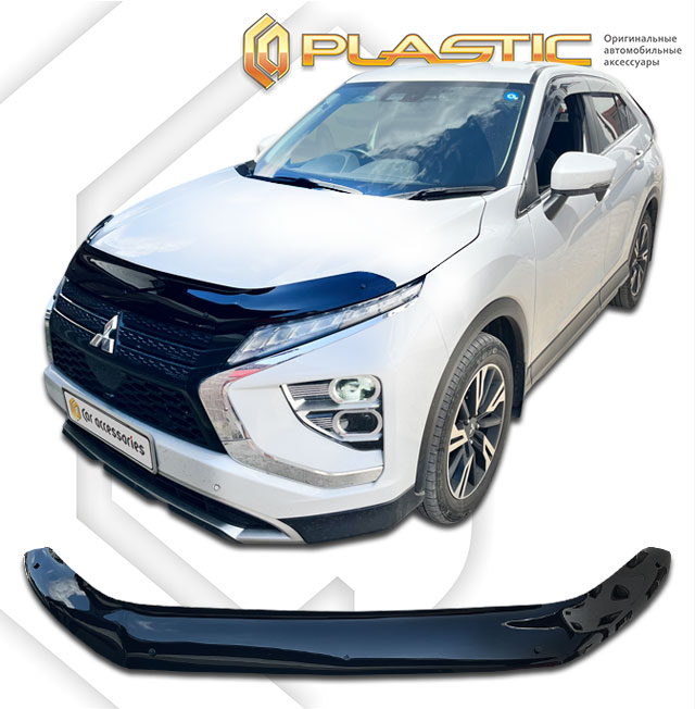 Hood deflector (Classic black) Mitsubishi Eclipse Cross I поколение рестайлинг, джип/suv 5 дв.