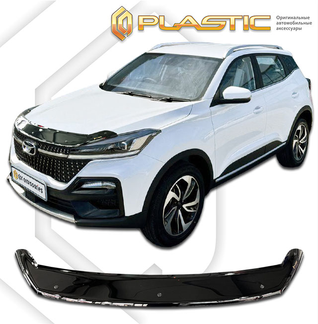 Hood deflector (Classic black) Kaiyi X3 II поколение, джип/suv 5 дв.