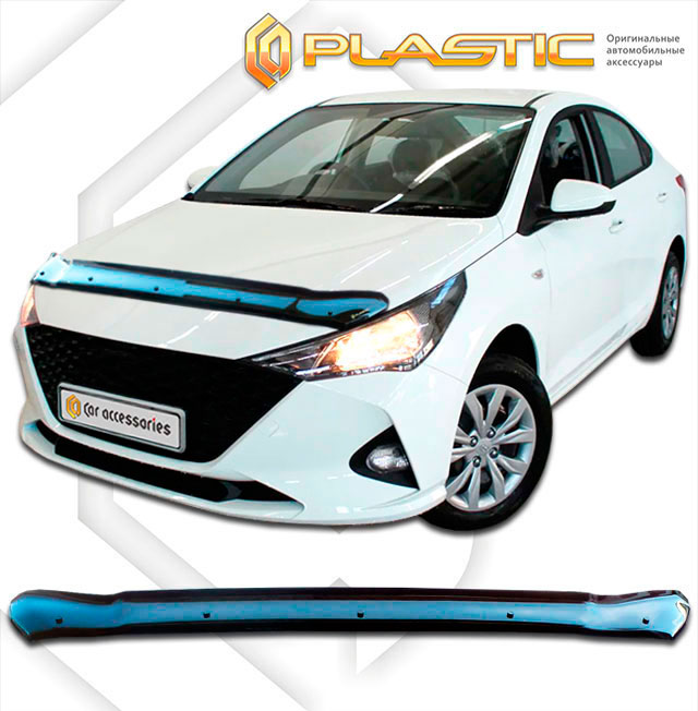 Hood deflector (Classic black) Solaris HS I поколение, sedan