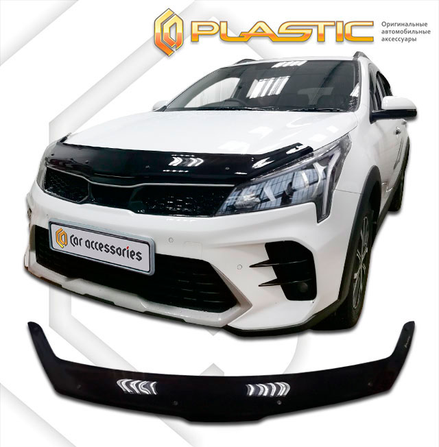 Hood deflector (Classic black) Solaris KRX I поколение, хэтчбек 5 дв.