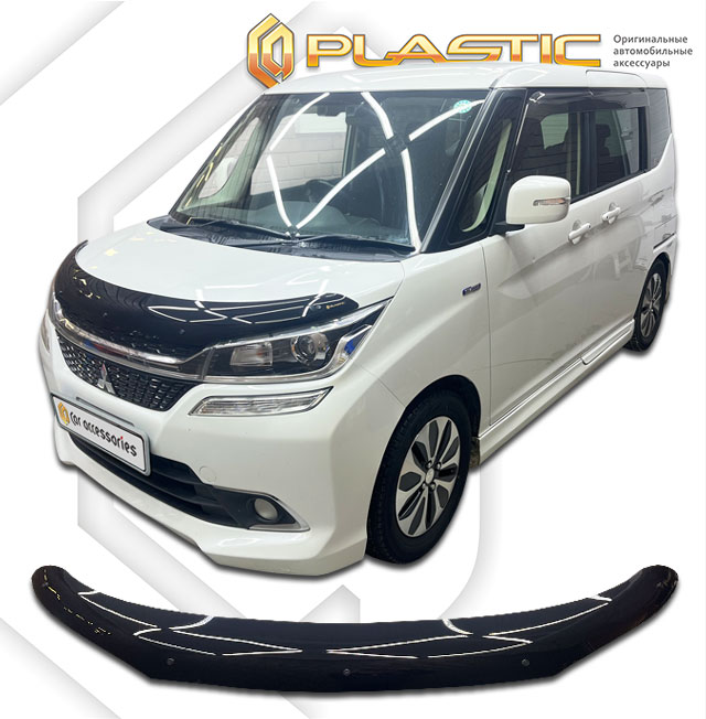 Hood deflector (Classic black) Mitsubishi Delica D:2 II поколение, хэтчбек 5 дв., комплектация Custom