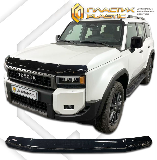 Hood deflector (Classic black) Toyota Land Cruiser Prado V поколение, джип/suv 5 дв.