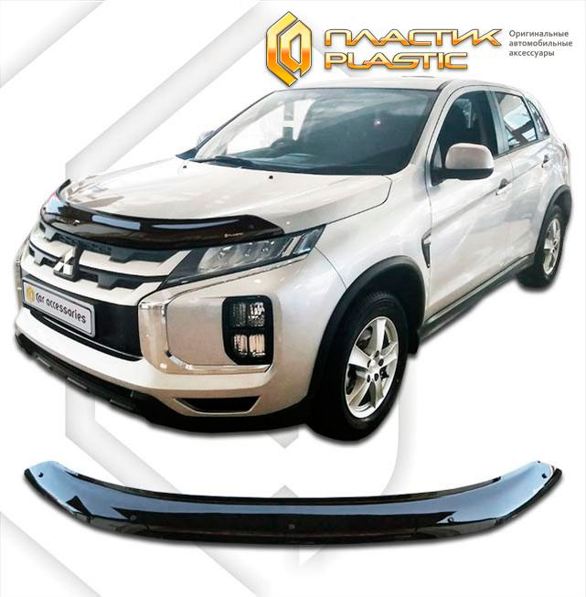 Hood deflector (Classic black) Mitsubishi RVR III поколение, рестайлинг 2019, рынок Японии