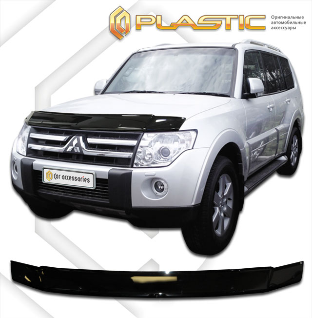 Hood deflector (Chrome series (Gold)) Mitsubishi Pajero 