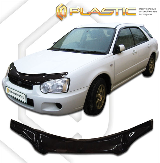 Hood deflector (Chrome series (Silver)) Subaru Impreza 