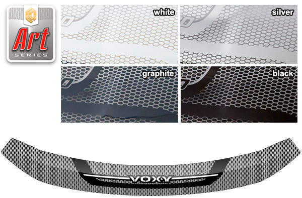 Hood deflector (Art white) Toyota Voxy III поколение, I рестайлинг, минивэн