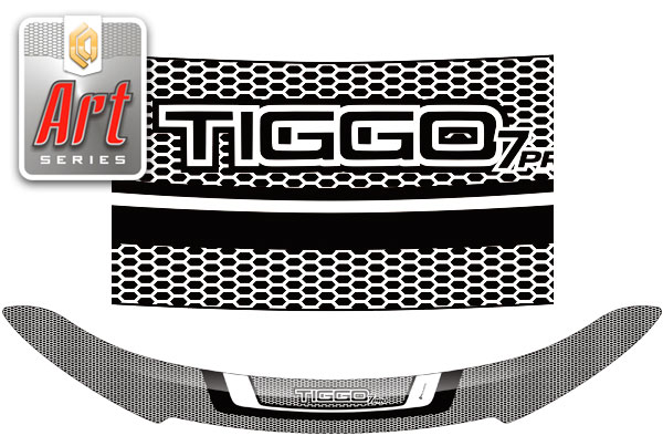 Hood deflector (Art white) Chery Tiggo 7 Pro 