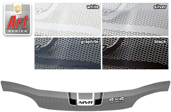 Hood deflector (Art white) ВАЗ Lada Niva 