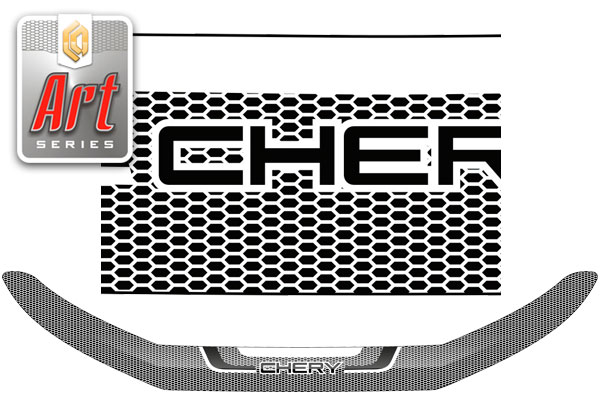 Hood deflector (Art white) Chery Tiggo 8 Pro 