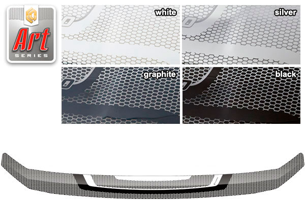 Hood deflector (Art white) Mazda CX-8 I поколение, I поколение рестайлинг, джип/suv 5 дв.