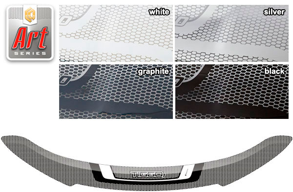 Hood deflector (Art white) Chery Tiggo 7 Pro Max I поколение, джип/suv 5 дв., рынок РФ 