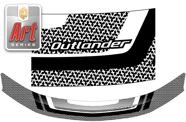 Hood deflector (Art white) Mitsubishi Outlander XL