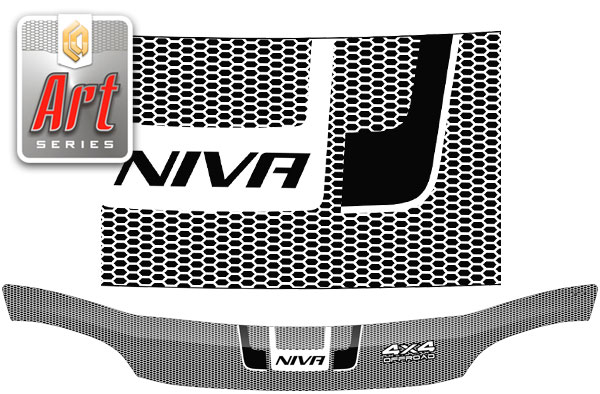 Hood deflector (Art white) Chevrolet Niva 