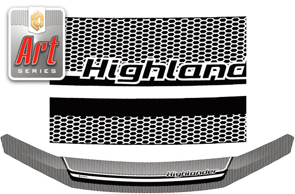 Hood deflector (Art white) Toyota Highlander 