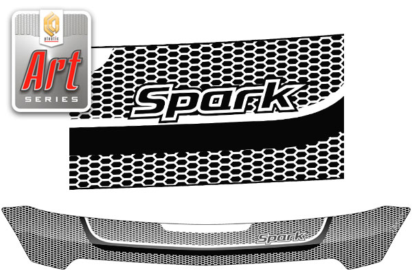 Hood deflector (Art white) Chevrolet Spark 