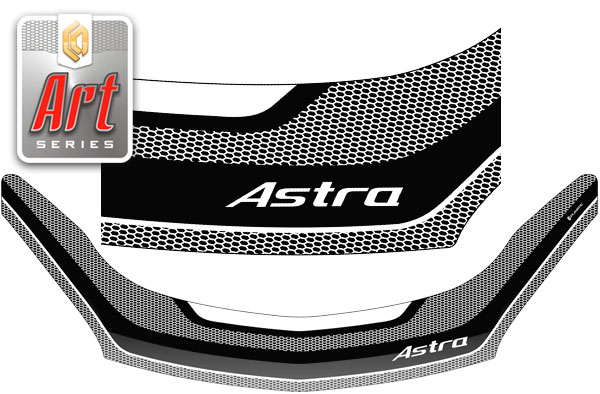 Hood deflector (Art white) Opel Astra hatchback