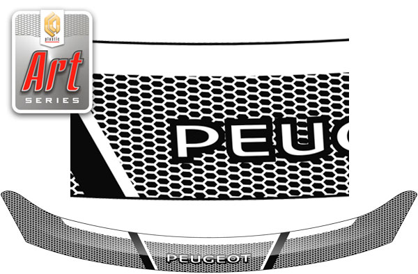 Hood deflector (Art white) Peugeot 408 sedan