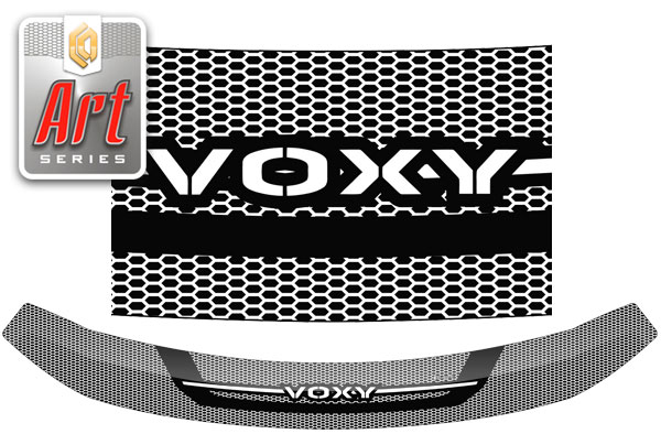 Hood deflector (Art black) Toyota Voxy III поколение, минивэн