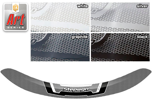 Hood deflector (Art black) Honda Stepwgn V поколение, рестайлинг