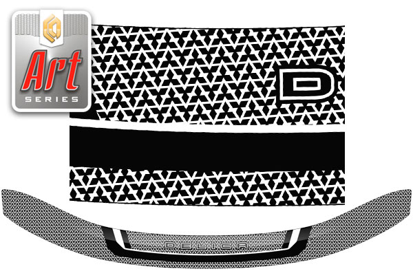 Hood deflector (Art black) Mitsubishi Delica 