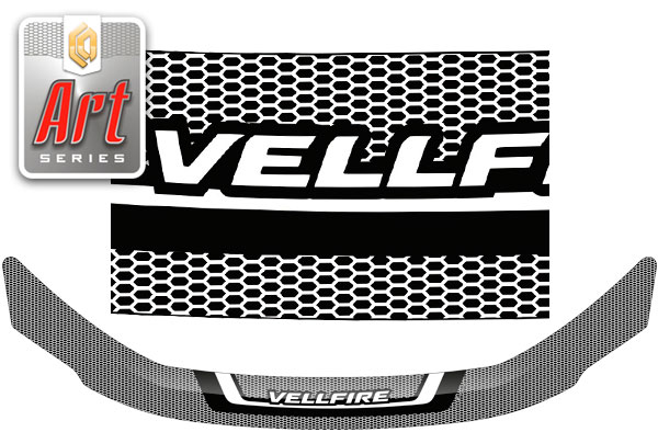 Hood deflector (Art graphite) Toyota Vellfire 