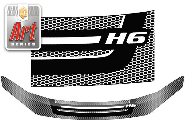 Hood deflector (Art graphite) Haval H6 II поколение, для рынка России