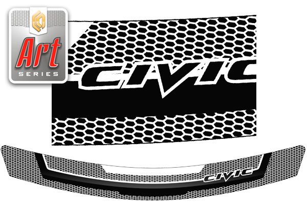 Hood deflector (Art graphite) Honda Civic sedan