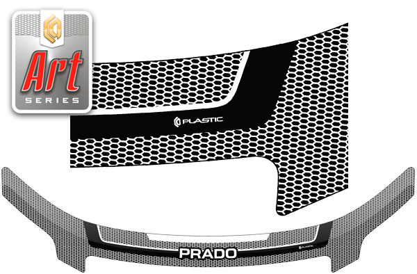 Hood deflector (Art graphite) Toyota Land Cruiser Prado 
