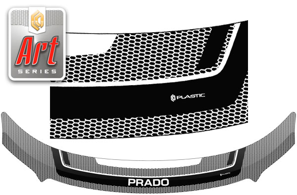 Hood deflector (Art graphite) Toyota Land Cruiser Prado 