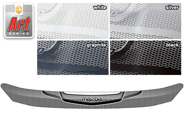 Hood deflector (Art silver) Mazda 3 sedan