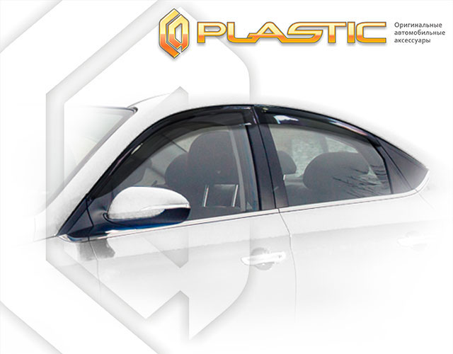 Window visors (Comfort series (Silver)) Hyundai Solaris рестайлинг