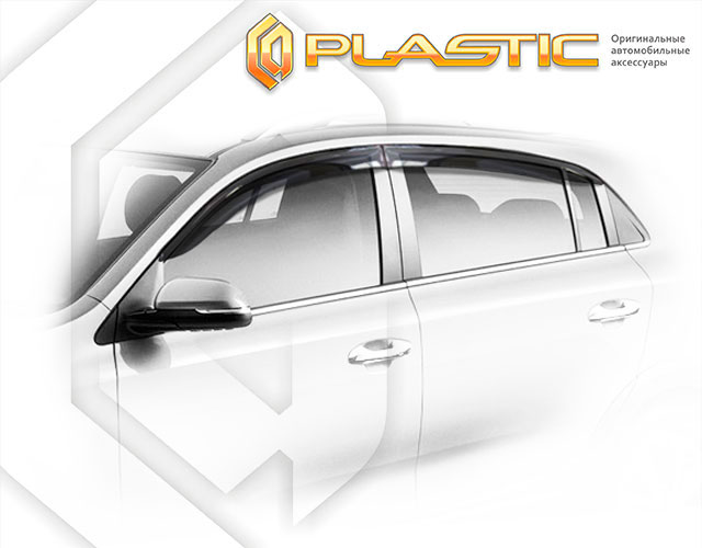 Window visors (Comfort series (Silver)) Solaris KRX I поколение, хэтчбек 5 дв.