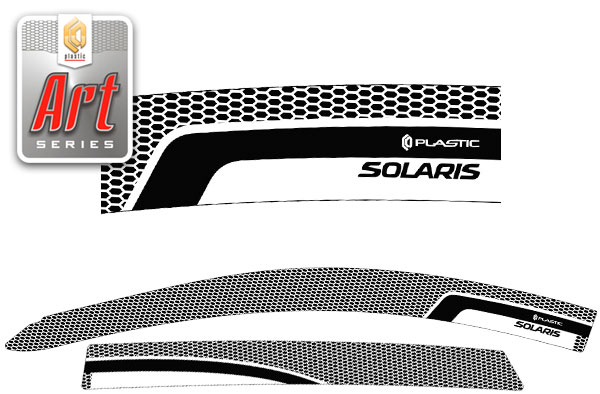 Window visors (Art white) Hyundai Solaris хетчбэк