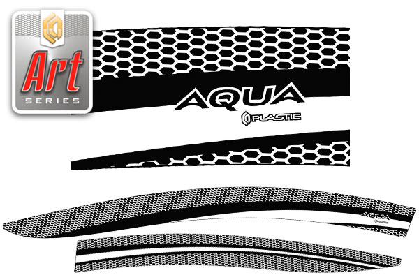 Window visors (Art white) Toyota Aqua 