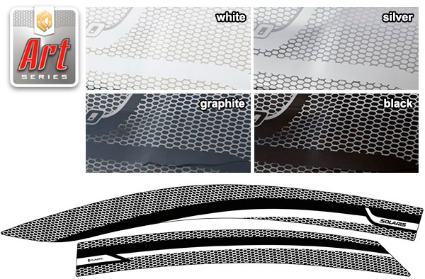 Window visors (Art white) Hyundai Solaris рестайлинг