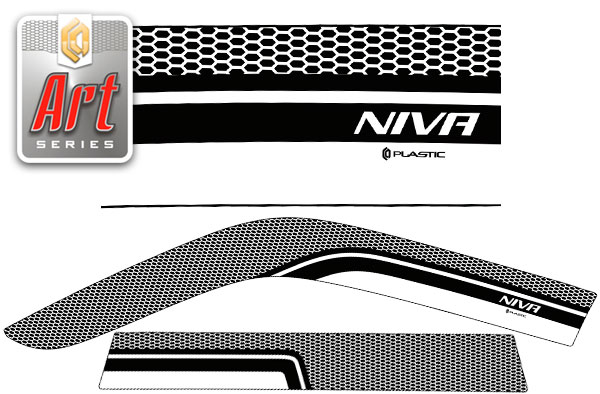 Window visors (Art white) ВАЗ Lada Niva 