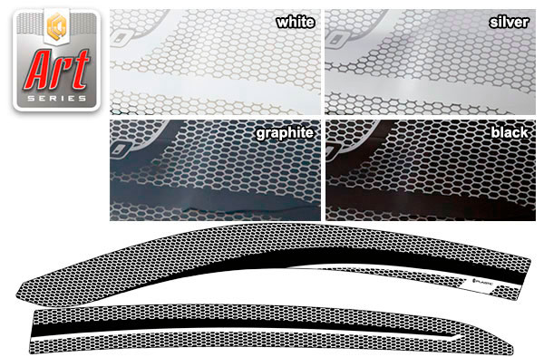 Window visors (Art white) Kia Rio X-Line 