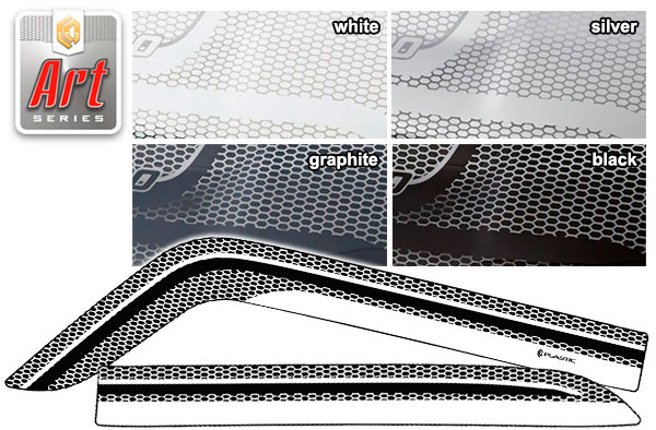 Window visors (Art white) ВАЗ 2107 